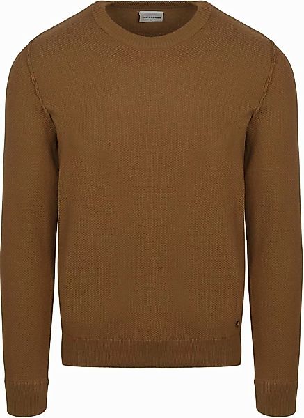 No Excess Pullover Solid Jacquard Khaki - Größe M günstig online kaufen