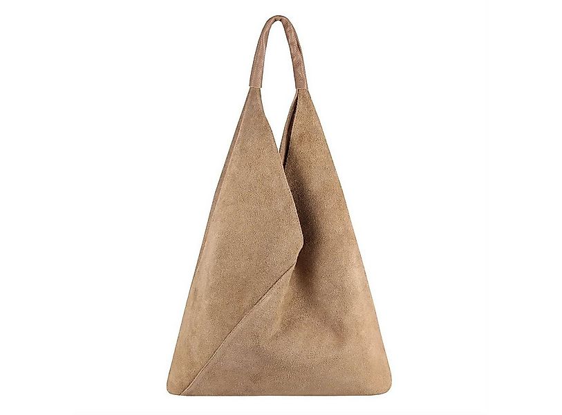 ITALYSHOP24 Schultertasche Made in Italy Damen XXL Leder Wildleder Tasche S günstig online kaufen