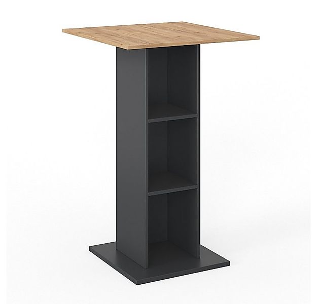 Vicco Bartisch Rodeo, Anthrazit/Goldkraft Eiche, 70 x 70 cm günstig online kaufen