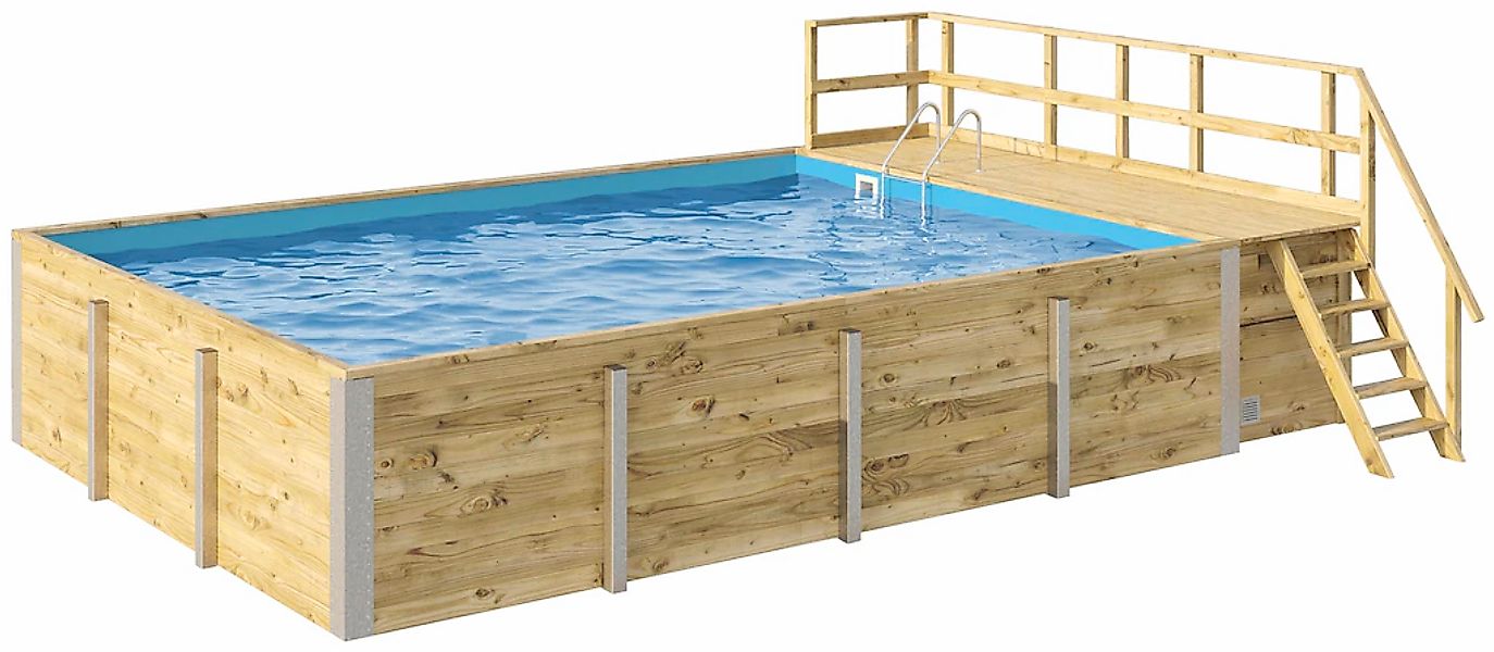 weka Rechteckpool "595 Gr. 2 mit Sonnendeck und Technikraum" BxLxH: 416x644 günstig online kaufen