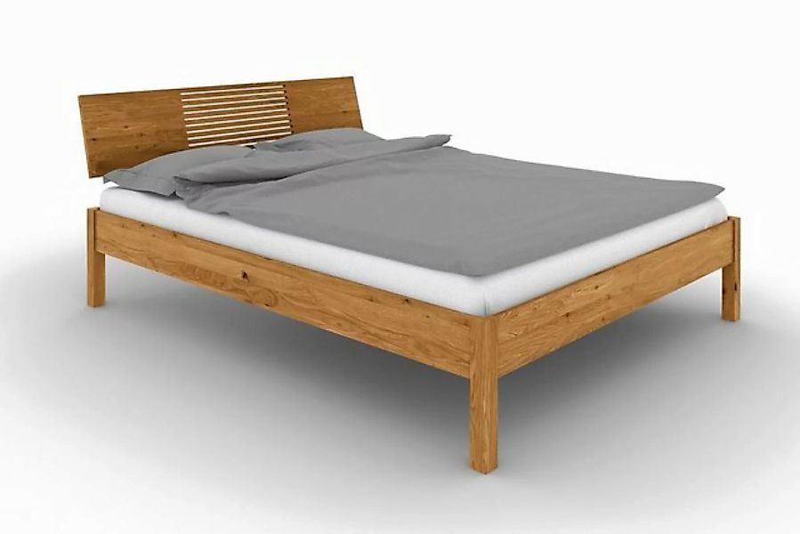 byoak Bett VENTO A-5 160 x 190 aus Massivholz, mit Holzkopfteil, Naturgeölt günstig online kaufen