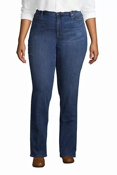 Straight Fit Öko Jeans Mid Waist in großen Größen, Damen, Größe: 48 30 Plus günstig online kaufen