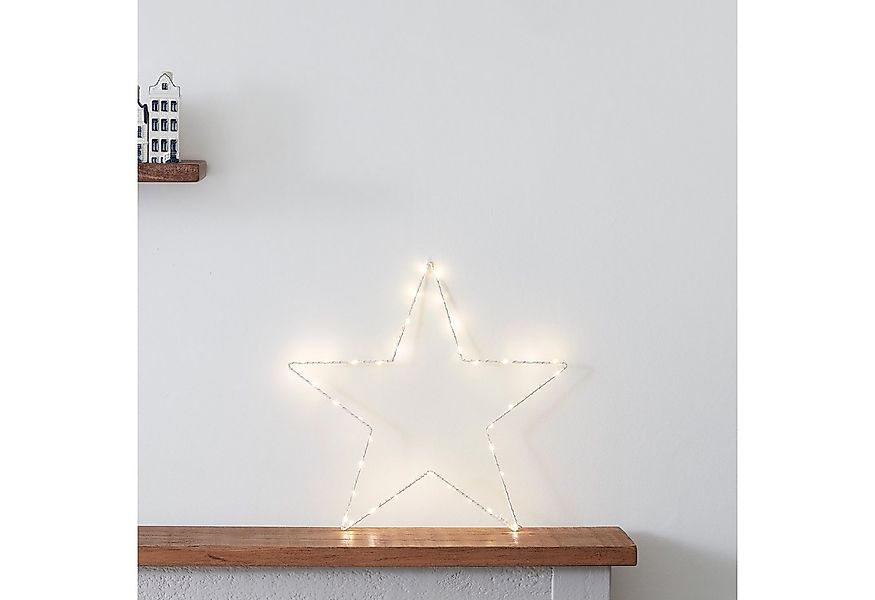 Lights4fun LED Stern 34cm Osby LED Stern Fensterdeko, LED fest integriert günstig online kaufen