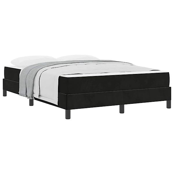 vidaXL Boxspringbett mit Matratze Schwarz 140 x 210 cm Stoff 3398745 günstig online kaufen