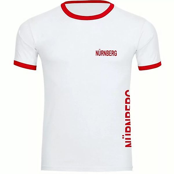 multifanshop T-Shirt Kontrast Nürnberg - Brust & Seite - Männer günstig online kaufen