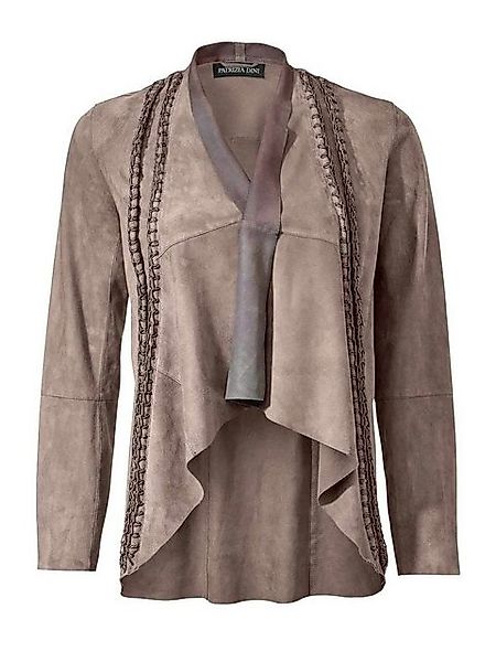 heine Steppjacke PATRIZIA DINI Damen Designer-Ziegenvelourslederjacke, taup günstig online kaufen