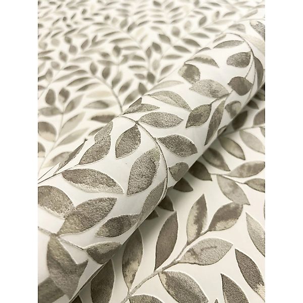 Newroom Vliestapete Ambra Braun Blätter Natur Strukturiert FSC® günstig online kaufen