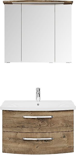 Saphir Badmöbel-Set »Serie 4010 2-teilig Keramik-Waschtisch mit LED-Spiegel günstig online kaufen