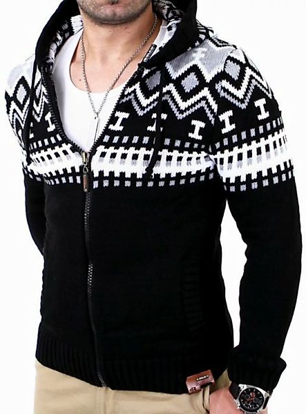 Reslad Strickpullover Reslad Herren Grobstrick Norweger Winter Strickjacke günstig online kaufen