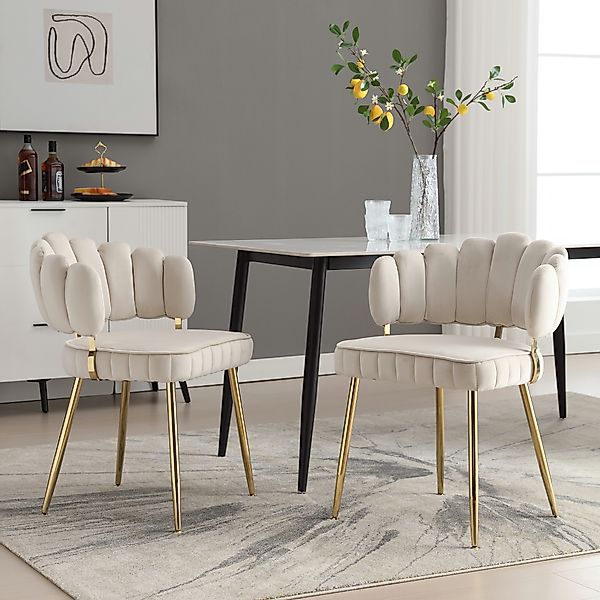 KLAM HOME Esszimmerstuhl Moderner Samt Wohnzimmersessel, günstig online kaufen