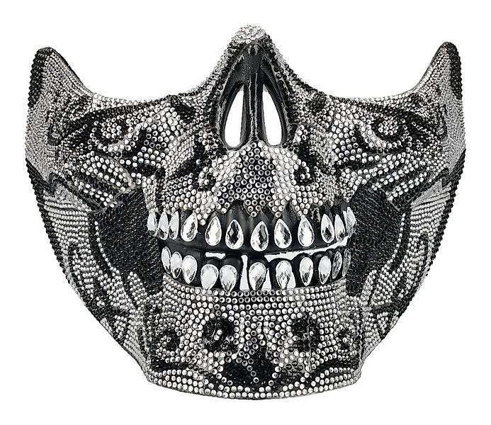 Figuren Shop GmbH Verkleidungsmaske Halloween Maske – Totenkopf Halbmaske S günstig online kaufen