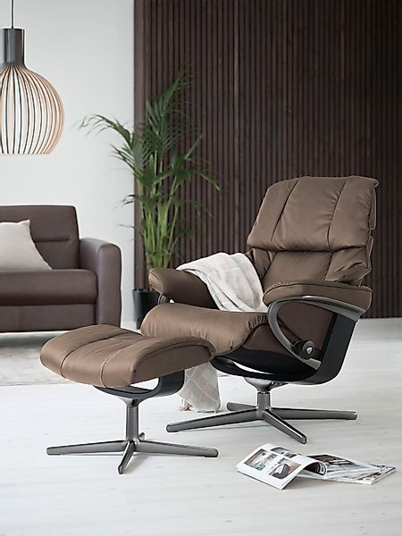 Stressless "Reno" Set, Relaxsessel mit Hocker, mit Hocker, mit Cross Base, günstig online kaufen