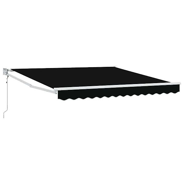 vidaXL Einziehbare Markise Schwarz 350 x 250 cm Stoff 3330330 günstig online kaufen
