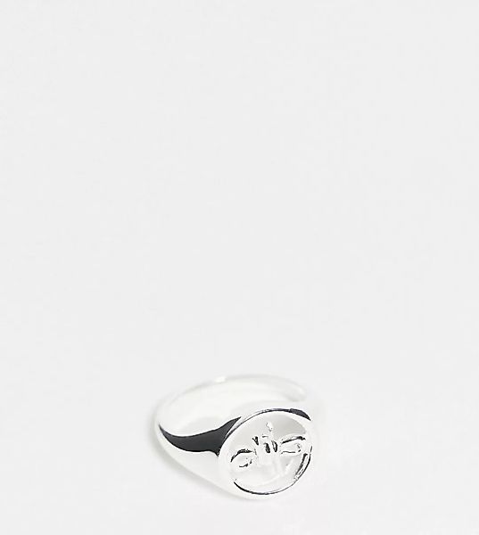 ASOS DESIGN – Ring aus Sterlingsilber mit Stacheldraht-Design günstig online kaufen