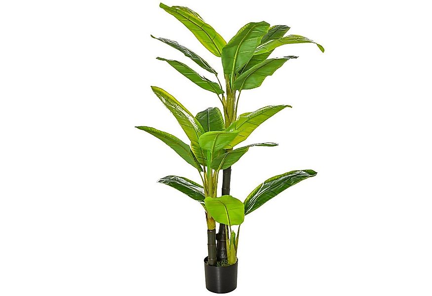 Kunstpflanze künstliche Pflanze mit Bananenbaum Design, HOMCOM günstig online kaufen