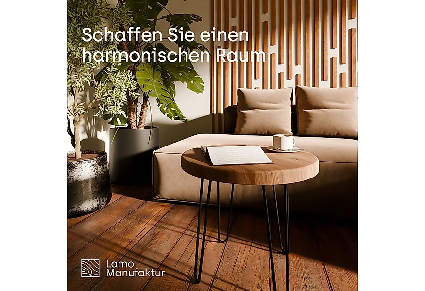 LAMO Manufaktur Esstischplatte LAMO Manufaktur Holzplatte rund 40 cm aus Na günstig online kaufen