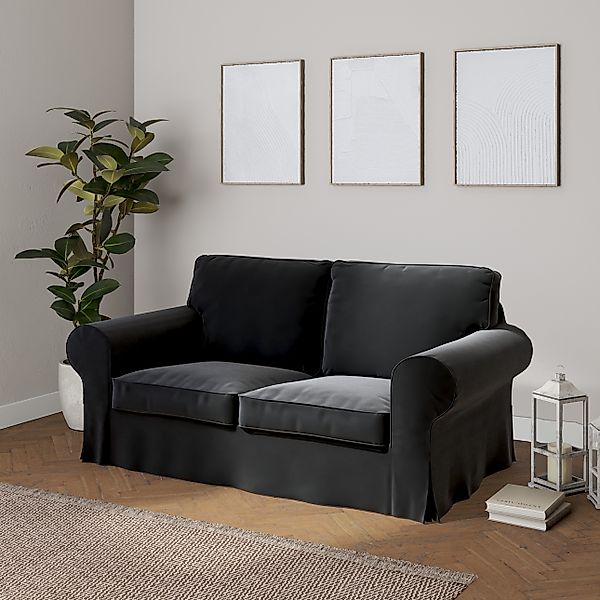 Bezug für Ektorp 2-Sitzer Schlafsofa ALTES Modell, schwarz, Sofabezug Ektor günstig online kaufen
