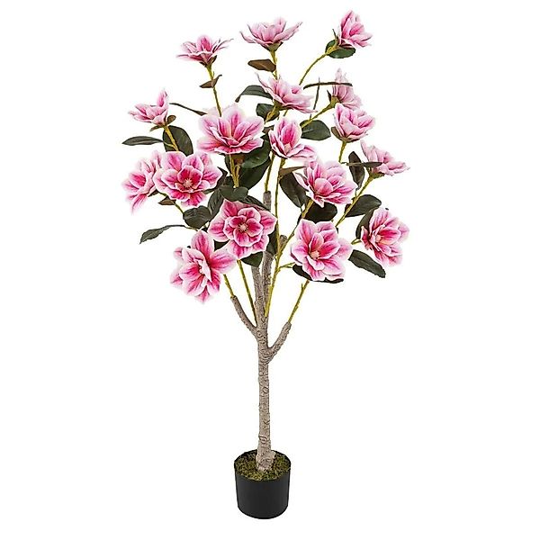 Costway Kunstbaum mit Mehrverzweigten Stämmen & Blüten Rosa 130CM günstig online kaufen