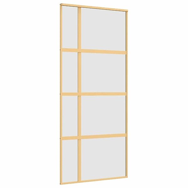 vidaXL Schiebetür Golden 90x205 cm Matt ESG-Glas und Aluminium 155194 günstig online kaufen