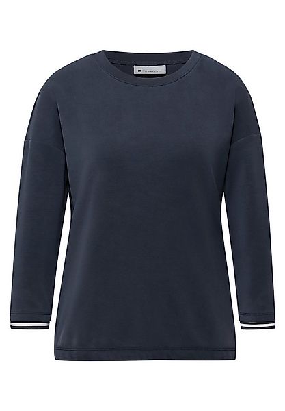 STREET ONE Sweatshirt silk look shirt w.2 in 1 strip günstig online kaufen