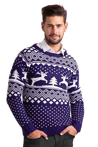 BlauerHafen Weihnachtspullover Herren Weihnachts Pullover lange günstig online kaufen