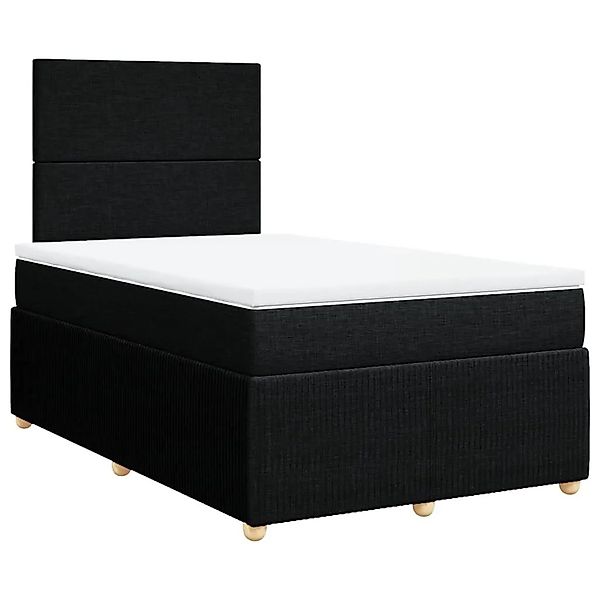 vidaXL Boxspringbett mit Matratze Schwarz 120x200 cm Stoff 3292018 günstig online kaufen