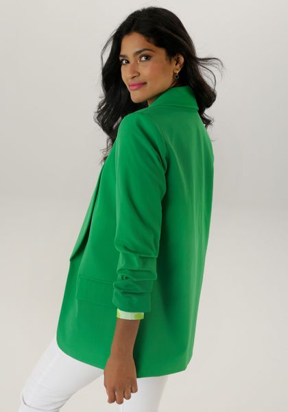 Aniston SELECTED Longblazer mit modischem Reverskragen und gerafften Ärmeln günstig online kaufen