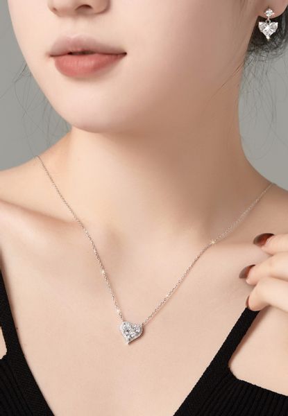 BRELLATO Schmuckset Herz-Anhänger Halskette Ohrstecker, Geschenk-Idee günstig online kaufen