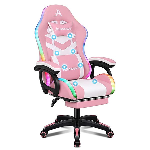 ALFORDSON Gaming-Stuhl 12 RGB LED-Farben Fernbedienung, günstig online kaufen