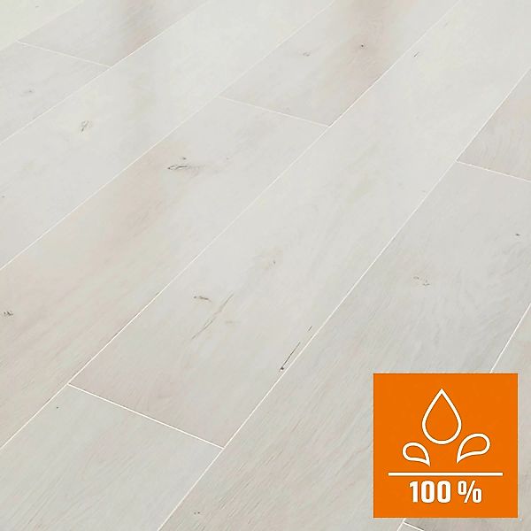 Classen Laminatboden Wasserresistent Oak White Mix Landhausdiele günstig online kaufen