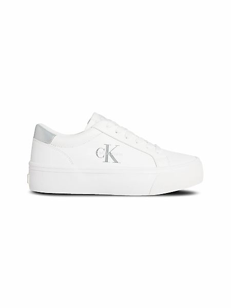 Calvin Klein Jeans Plateausneaker "VULC FLATF LTH SILVER LOGO TAG", Halbsch günstig online kaufen