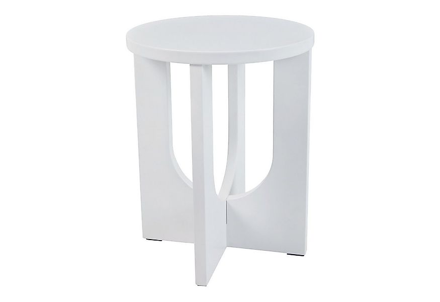 en.casa Beistelltisch, »Kysdajore« rund MDF 50 x Ø40 cm Weiß günstig online kaufen