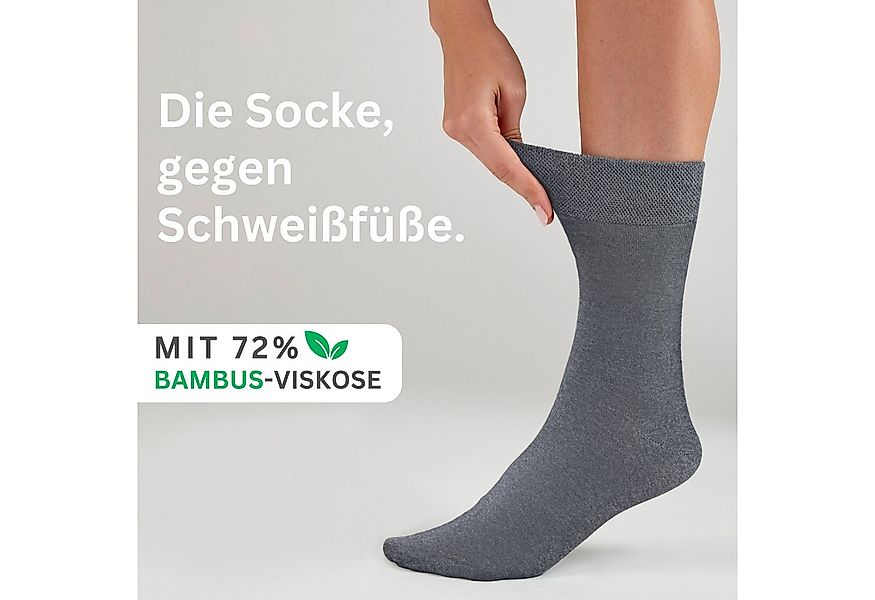 MEDOLY Basicsocken Bambussocken gegen Schweißfüße, ohne Bund, mit 72% Bambu günstig online kaufen