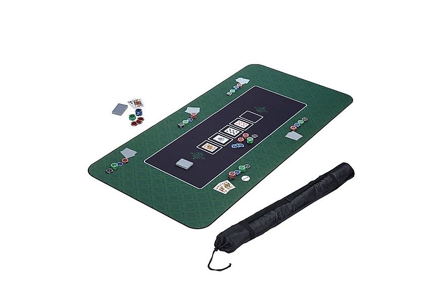 relaxdays Spieltisch Pokermatte 180x90, grün günstig online kaufen
