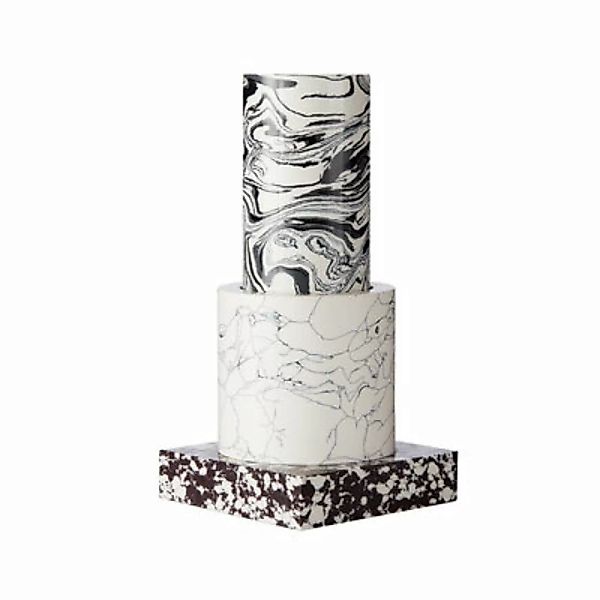 Vase Swirl Small plastikmaterial corian bunt / 12,9 x 12,9 x H 26 cm - Marm günstig online kaufen