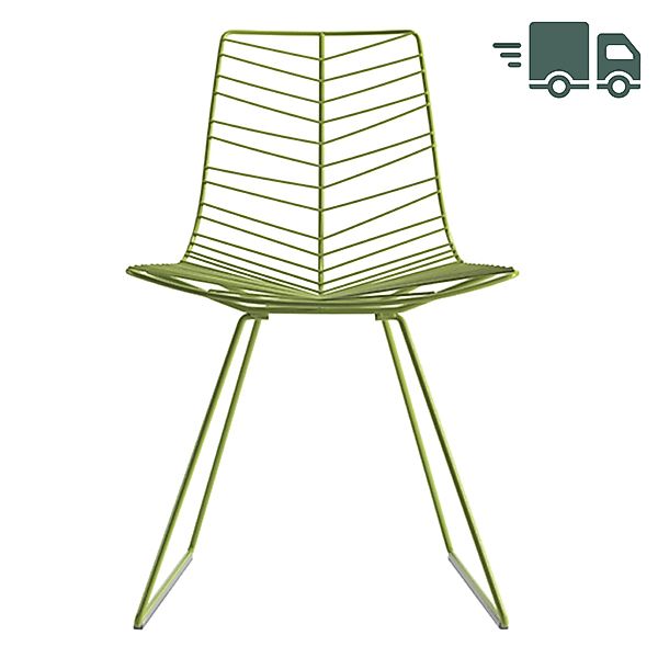ABVERKAUF: Arper LEAF 1802 Gartenstuhl | Kufengestell grün matt günstig online kaufen