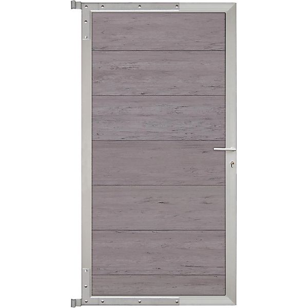 T & J Tor für Sichtschutzzaun Tjörn 90 cm x 175 cm Sand/ Silber günstig online kaufen