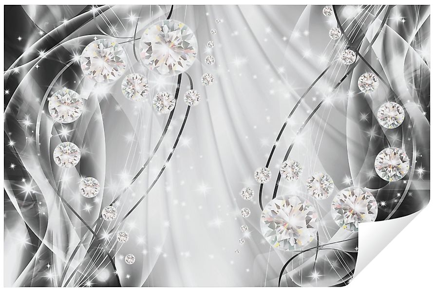 Wallarena Fototapete Abstrakt Moderne Diamant Silber günstig online kaufen