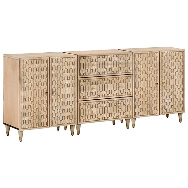 vidaXL Beistellschränke 3 Stk 60x33x75 cm Massivholz Mango 3206308 günstig online kaufen