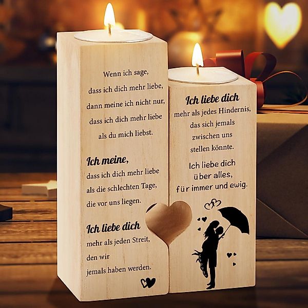 LuxusKollektion Kerzenständer Valentinstag Jahrestag Kerzenständer Ich günstig online kaufen