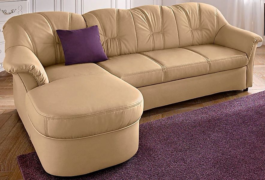 DOMO collection Ecksofa »Flores Schlafsofa, B/T/H: 233/142/86 cm, L-Form« w günstig online kaufen