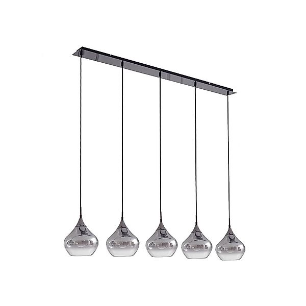 Lucande Pendelleuchte Jarven 10030104 Modern in Alu aus Glas 5-flammig E27 günstig online kaufen
