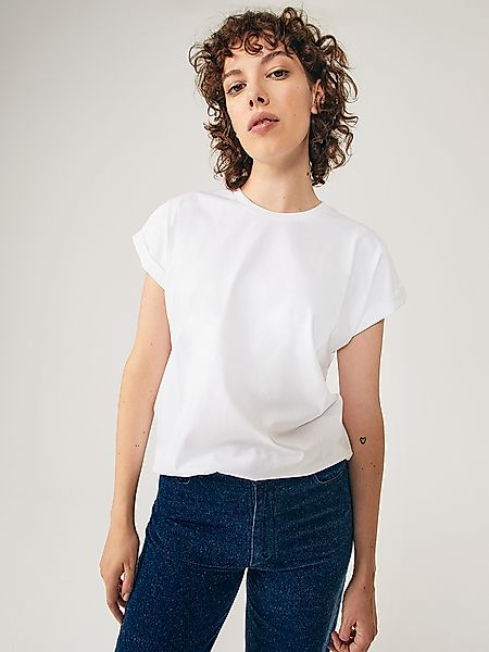 #Eib - Damen T-shirt Aus Bio-baumwolle Mit Turn-up günstig online kaufen
