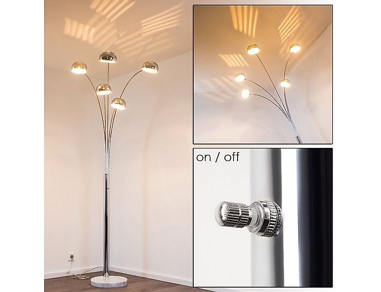 hofstein Stehlampe »Suio« Stehleuchte aus Metall in chrom mit Lichteffekt, günstig online kaufen