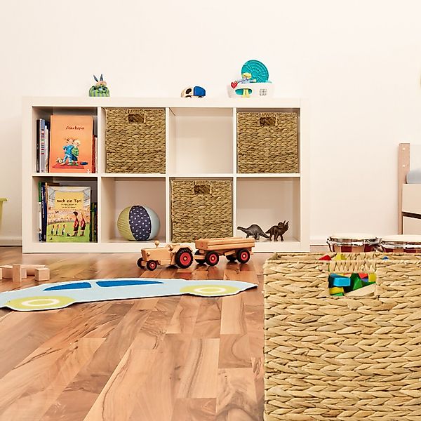 relaxdays Regalkorb Aufbewahrungskorb Wasserhyazinthe im Set (4er Set), 4er günstig online kaufen