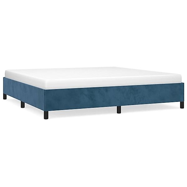 vidaXL Bettgestell Dunkelblau 200x200 cm Samt1347310 günstig online kaufen