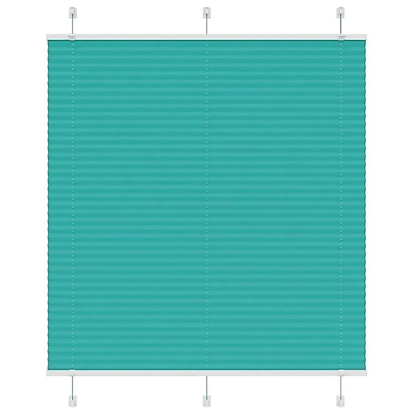 vidaXL Plissee Petrolgrün 120x100 cm Stoffbreite 119,4 cm Polyester 4015385 günstig online kaufen