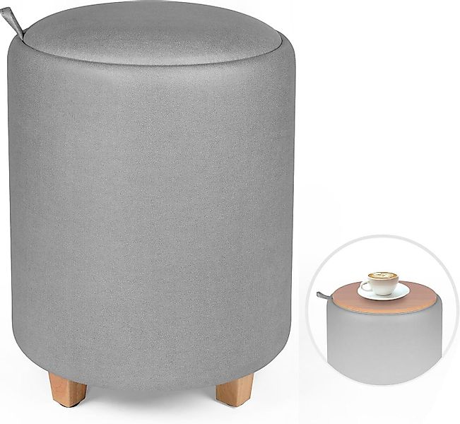 Zedelmaier Sitzhocker rund Hocker Zylindrischer Samthocker Fußbank (Set), F günstig online kaufen