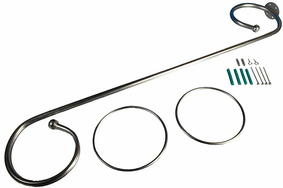 Liedeco Gardinenstange "Baldachingarnitur" Ø 12 mm 1 läufig-läufig Fixmaß günstig online kaufen