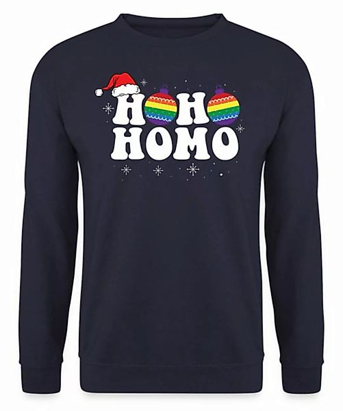 Quattro Formatee Sweatshirt LGBT Gay Regenbogen Ho Ho Homo Christmas - Weih günstig online kaufen